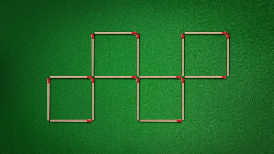 Streichholzrätsel: Bewegen Sie zwei Hölzer, um das zu tun...