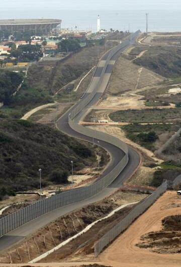 Grenze zwischen Mexiko und Kalifornien