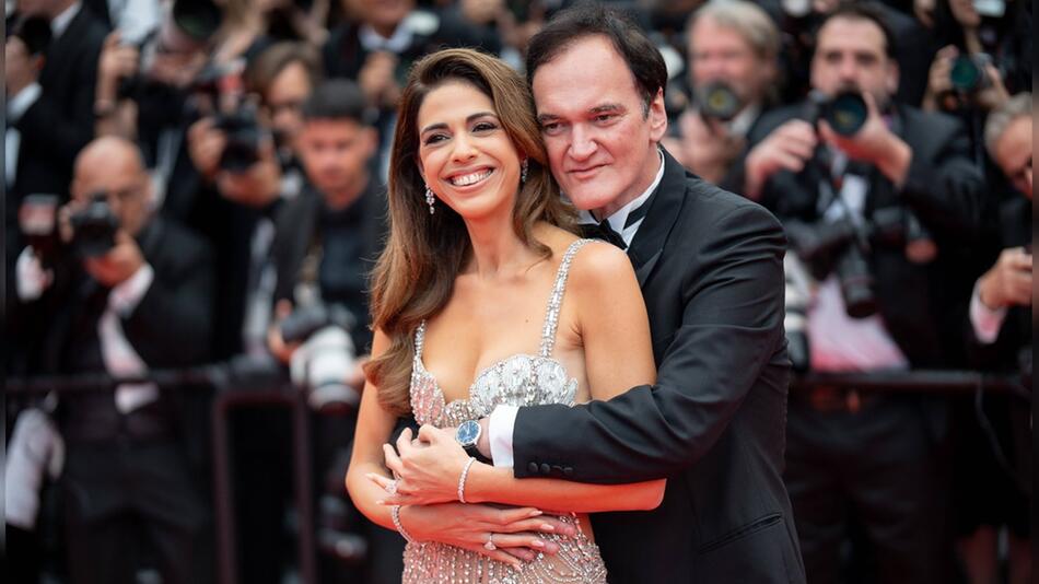 Quentin Tarantino und seine Ehefrau Daniella Pick auf dem roten Teppich in Cannes.
