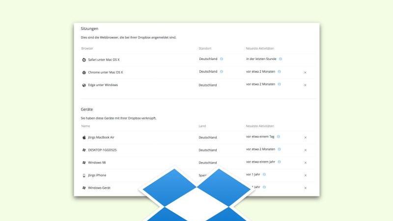 Dropbox-Einstellungen