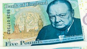 Portrait von Winston Churchill auf einem britischen Fünf-Pfund-Geldschein. (Archivbild)