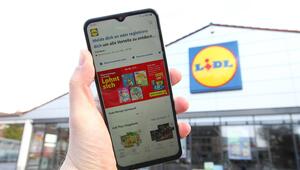 Lidl Plus auf Smartphone vor Lidl