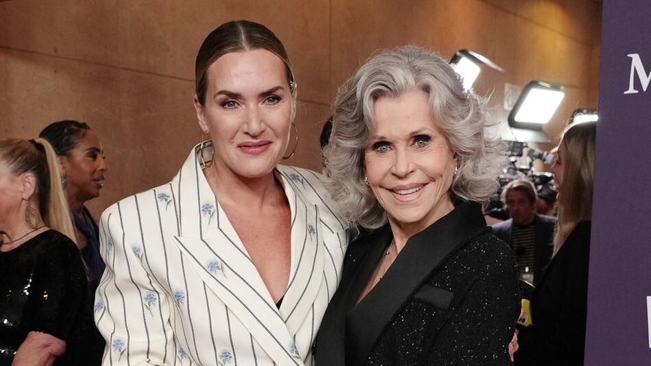 Stilbewusstes Duo: Kate Winslet (l.) und Jane Fonda.