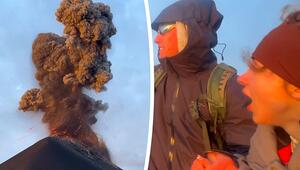 Glühende Gesteinsbrocken: Wanderer entkommen Ausbruch des Volcán de Fuego