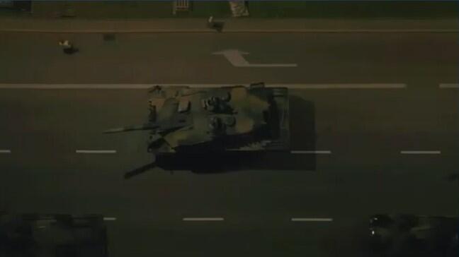 Bild aus dem Video zeigt polnischen Panzer