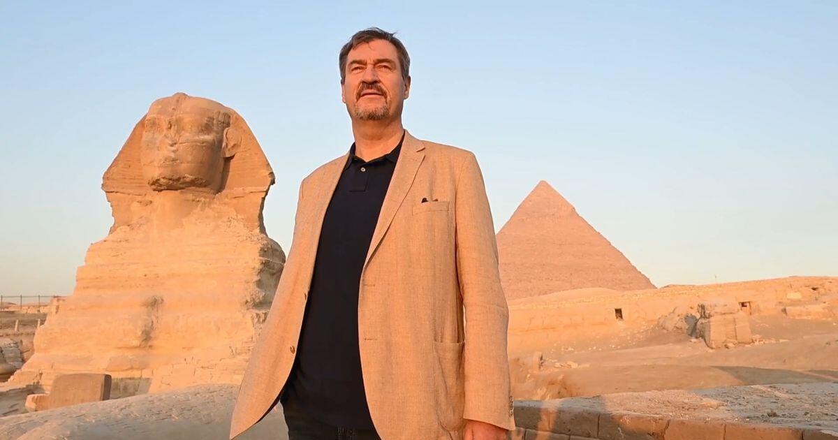 Pyramiden statt Staatskanzlei: Söder in Ägypten