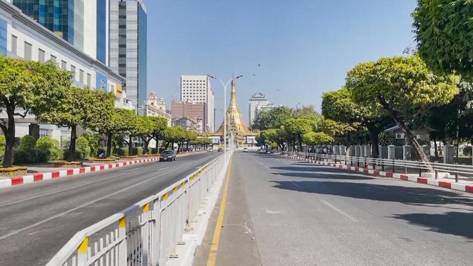 Streik in Myanmar.