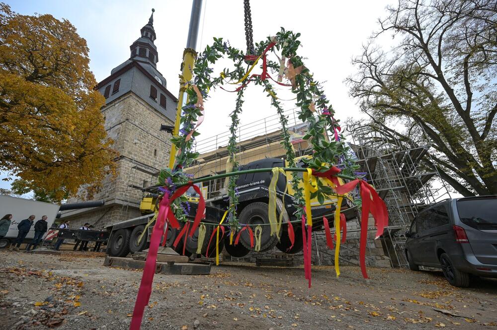 Richtfest für Tourismuszentrum am schiefen Turm Bad Frankenhausen