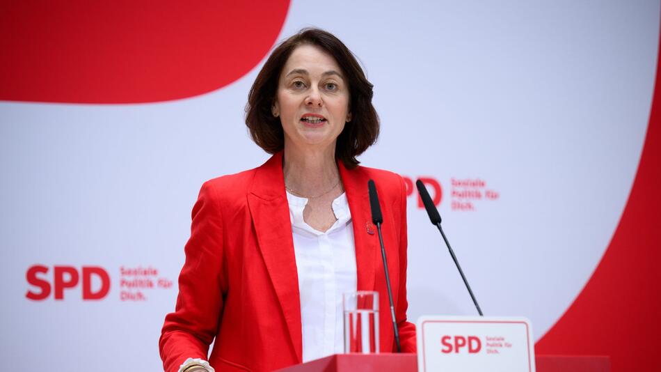 Pressekonferenz Katarina Barley nach SPD-Präsidium