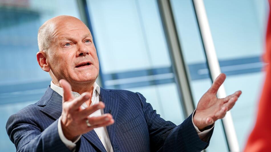 Bundeskanzler Scholz im Sat.1-Interview