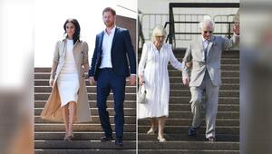 Auf den Stufen des Opernhauses von Sydney: Meghan und Harry 2018 - Camilla und Charles 2024.