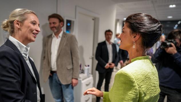 TV-Duell zwischen AfD-Chefin Weidel und BSW-Gründerin Wagenknecht