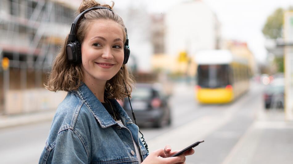 Kopfhörer mit Noise Cancelling Funktion.