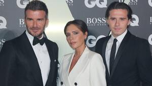 David, Victoria und Brooklyn Beckham bei einem Fototermin vor einigen Jahren.