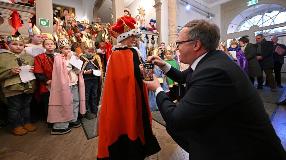 Thüringens Ministerpräsident empfängt die Sternsinger