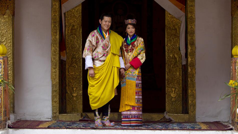 König Jigme und Königin Jetsun von Bhutan