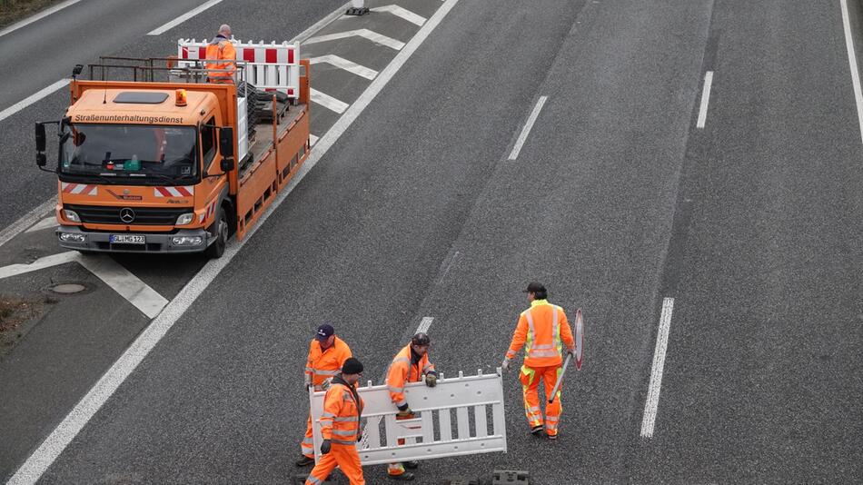 Freigabe der Autobahn 61 nach der Flut