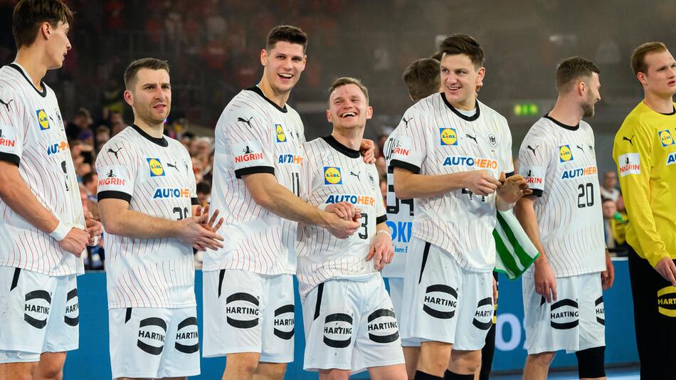 Die deutsche Handball-Nationalmannschaft bei der EM.