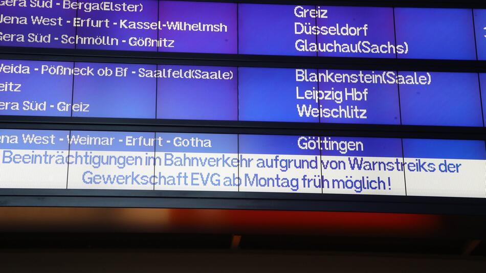 Warnstreiks bei der Deutschen Bahn