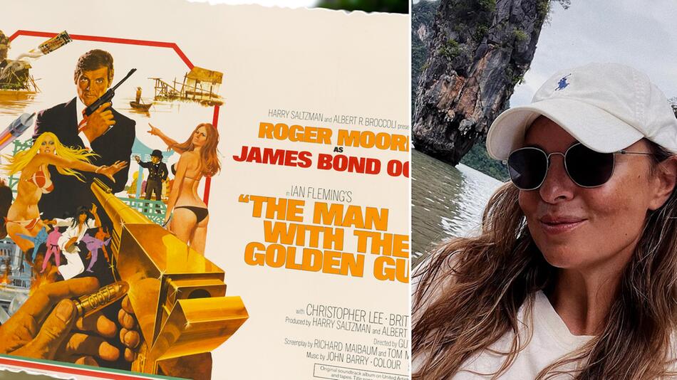 Laura Wontorra posiert vor "James Bond"-Kulisse in Thailand