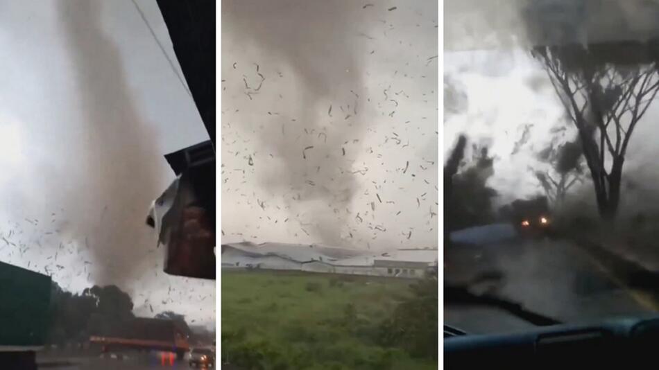 Tornado in Indonesien trifft Autofahrer