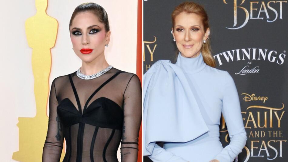 Lady Gaga (l.) und Céline Dion haben offenbar Großes vor.