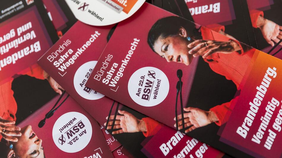 Wahlkampf Bündnis Sahra Wagenknecht in Brandenburg