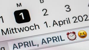 Emojis und die Anmerkung "April, April" auf einem Smartphone