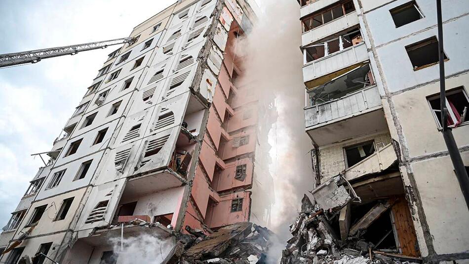 Hochhaus in russischer Stadt Belgorod bei Angriff getroffen