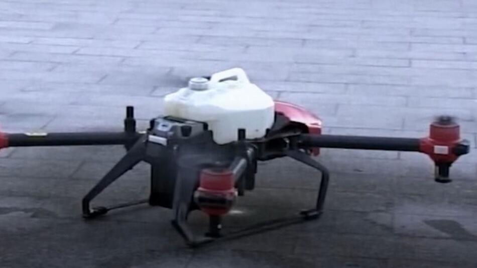 Drohne, China, Desinfektion