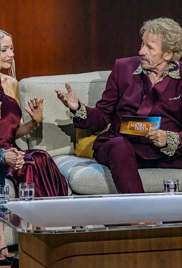 Thomas Gottschalk mit Helene Fischer und Shirin David