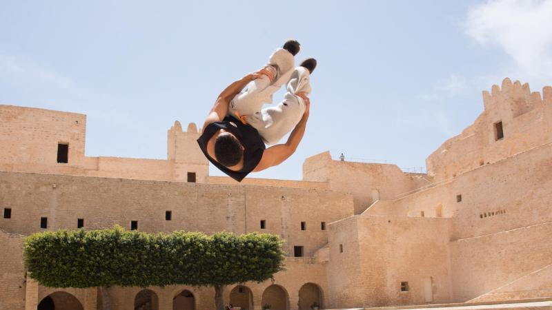 Parkour in der Festung von Monastir