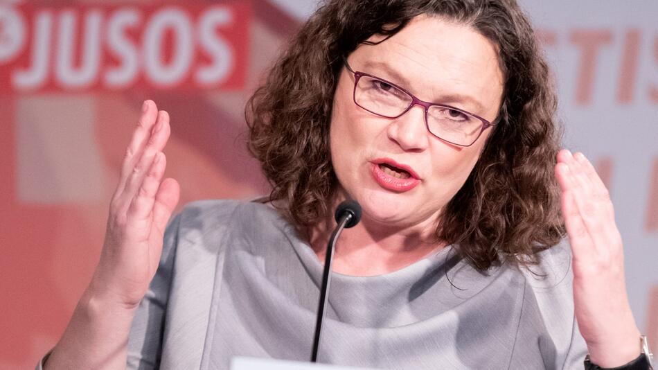 Bundeskongresses der Jusos in Düsseldorf Andrea Nahles