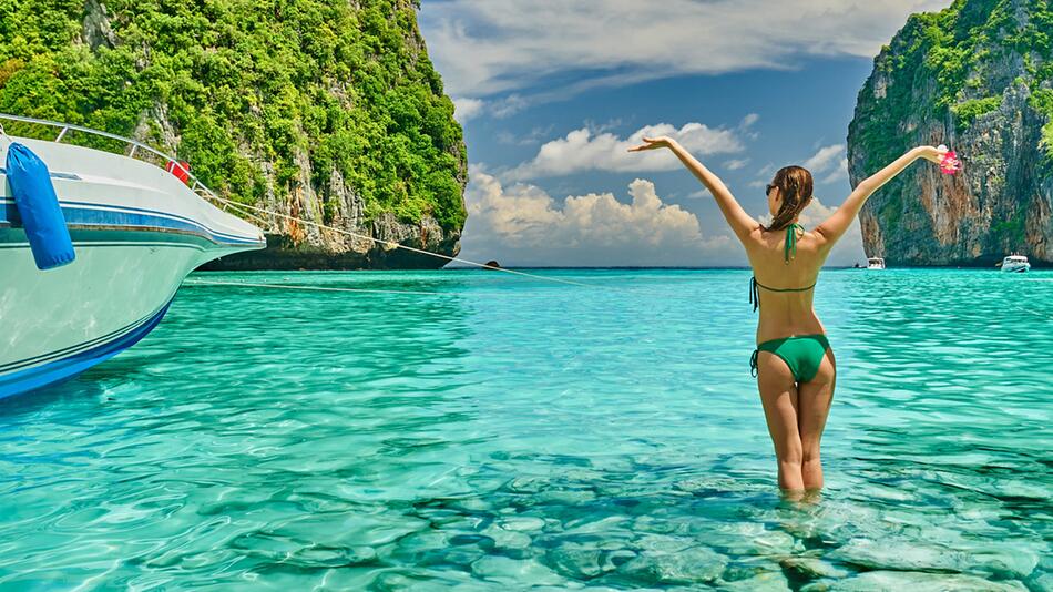 Thailand, Urlaub, Paradies, Strand, Meer, Yachten, Phi Phi Ley