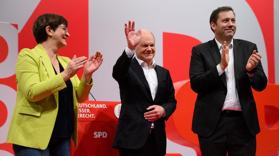 Kanzler Scholz und die SPD-Vorsitzenden Esken und Klingbeil