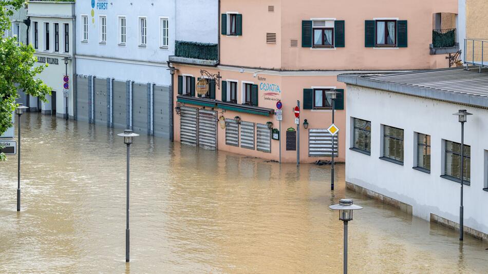 Hochwasserlage in Bayern - Passau