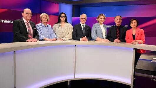 Die Runde mit Moderatorin Sandra Maischberger
