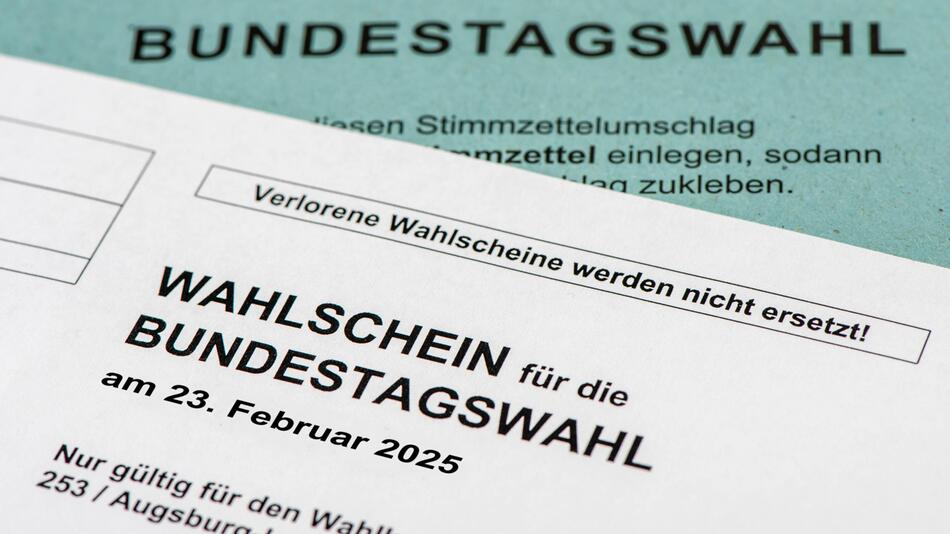 Wahlschein und Briefwahl zur Bundestagswahl am 23. Februar 2025