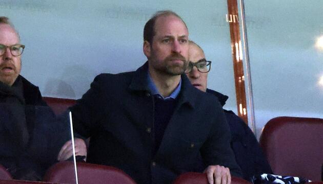 Prinz William beim Spiel seines Lieblingsvereins Aston Villa.