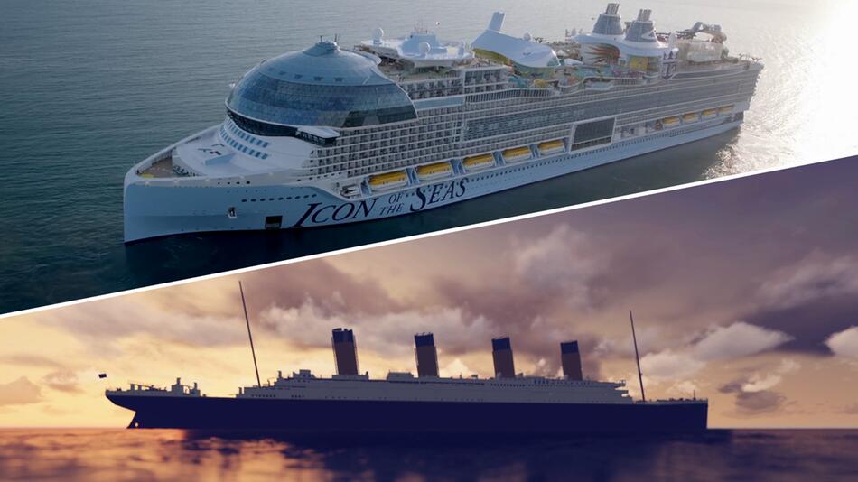 Moderner Koloss: So klein ist die Titanic gegen das größte Kreuzfahrtschiff der Welt