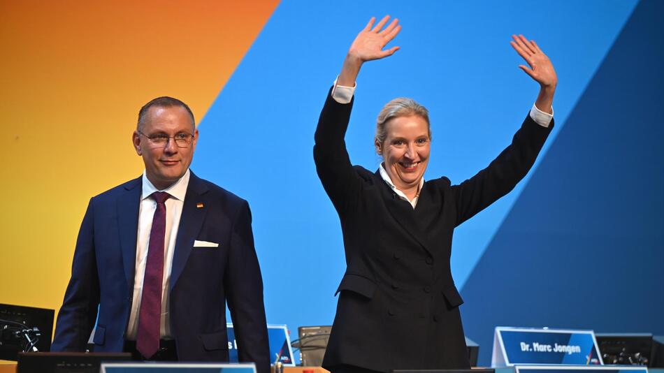 Chrupalla und Weidel als AfD-Spitzenduo bestätigt