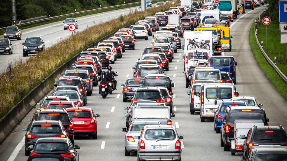 Stau auf der Autobahn