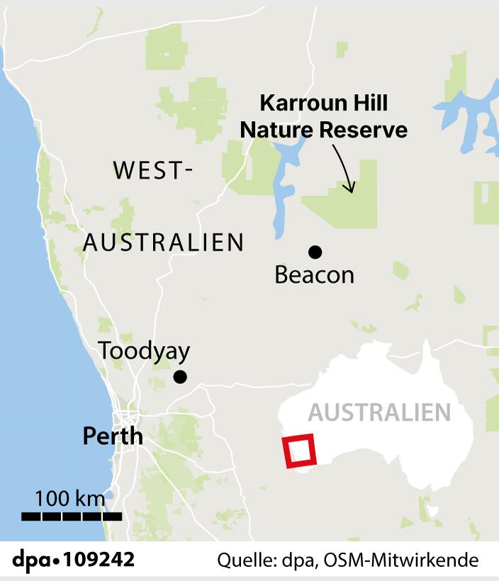 Grafi-Karte: "Lage des Karroun Hill Nature Reserve"