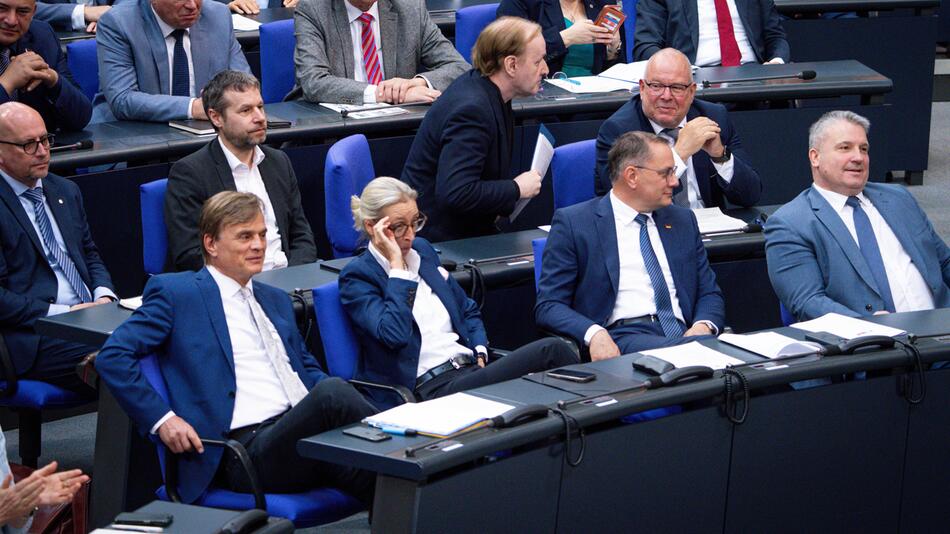 Die AfD-Fraktion im Bundestag: In der ersten Reihe Alice Weidel und Tino Chrupalla