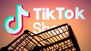 Illustration TikTok Shop mit dem TiKTok Logo hinter einem EInkaufswagen