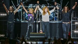 US-Metalband Megadeth (v.l.): Dirk Verbeuren, James LoMenzo, Dave Mustaine und Kiko Loureiro bei ...