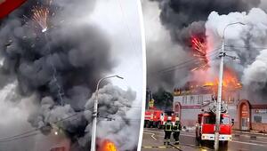 Ungewolltes Feuerwerk: Brand in russischem Einkaufszentrum löst Explosionsserie aus