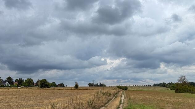 Regenwolken über Sachsen