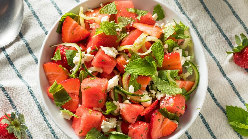 Wassermelonensalat ist ein Klassiker der griechischen Küche.