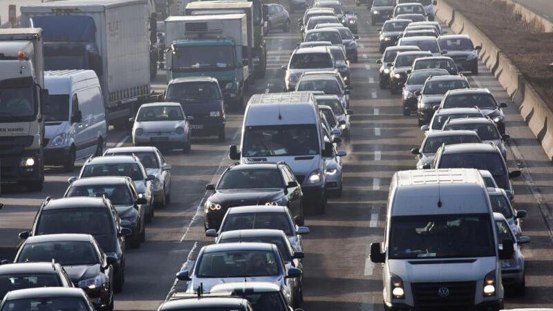 Stau auf der Autobahn